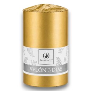 Velón 3 días Comb. x 1u. X 8cm DORADO
