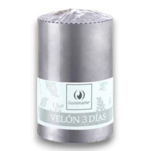 Velón 3 días Comb. x 1u. X 8cm PLATEADO