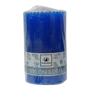 Velón 3 días x 1u. X 8cm AZUL FRANCIA