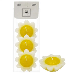Flotante Blanca x 3u. 2X6cm AMARILLO