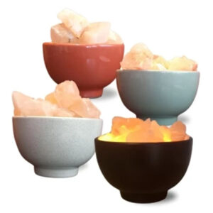 Lampara de Sal del Himalaya Cuenco Artesanal