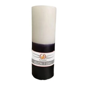 Velón 7 días Comb. x 1u. X 16cm BLANCA / NEGRA