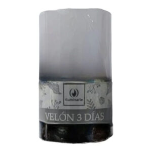 Velón 3 días Comb. x 1u. X 8cm BLANCA / NEGRA