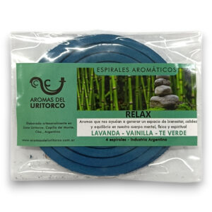Espirales x 4 Unid. / Relax: Lavanda, Vainilla y Te Verde