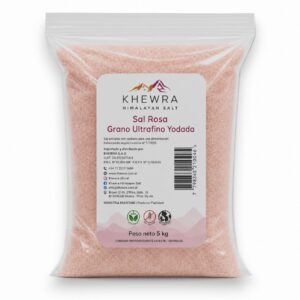 *Sal ROSADA ULTRA FINA YODADA - Bolsa zipper 5Kg.