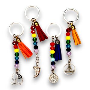 Llavero 7 Chakras Cristal con Dije