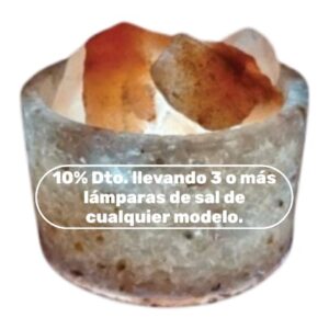 Cuenco Resina y Cuarzo Blanco (Piedras de Sal Rosada)