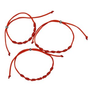 Pulsera 7 Nudos / Hilo de seda Rojo