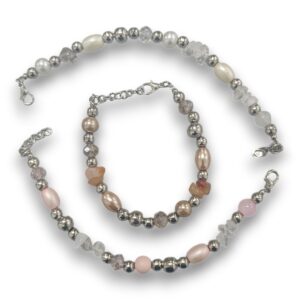Pulsera Metal Cristal Grande