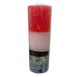 Velón 7 días Comb. x 1u. X 16cm ROJA / BLANCA / NEGRA