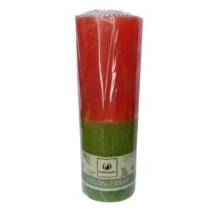 Velón 7 días Comb. x 1u. X 16cm ROJA / VERDE