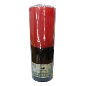 Velón 7 días Comb. x 1u. X 16cm ROJA / NEGRA