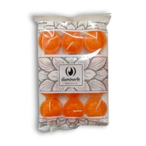 Vela de Noche - NARANJA Chicas para Hornito (12u.)