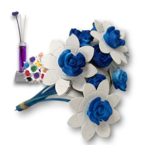 Varilla Flor para Difusor Azul