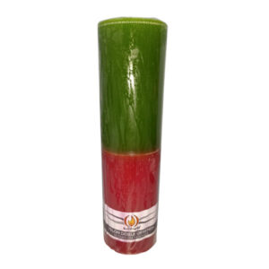 Velón 14D Doble Ofrenda Comb. 24cm VERDE / ROJA