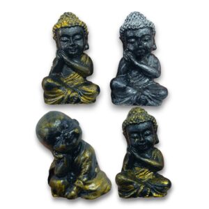 Figura Buda yeso y cemento laqueado