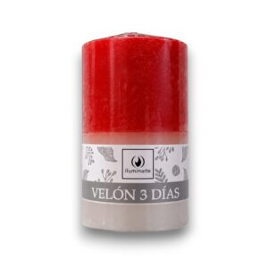 Velón 3 días Comb. x 1u. X 8cm ROJA / BLANCO